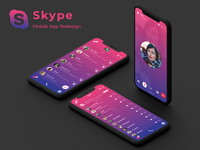 Skype Mobile App - Redesign (Part 2) microsoft microsoft skype mobile app design mobile app ux skype skype design skype mobile app