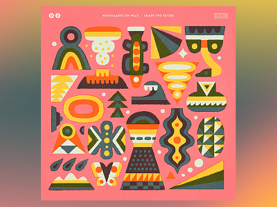 10x18 - No. 2 / Nightmares on Wax album album art album cover design draw drawing illustration shapes