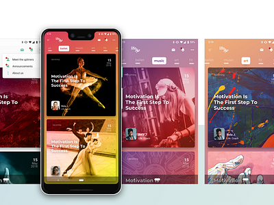 LifeUp agenda android app coaching colorful design mobile app reservation typography ui ux