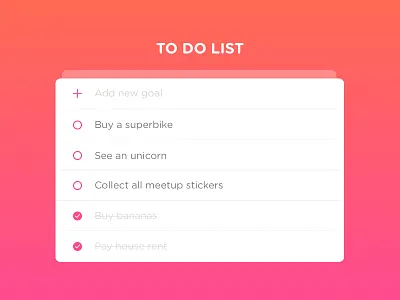 To Do List colors design done dreams list orange pink shot sketch todo