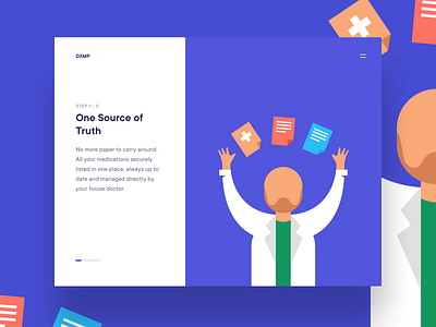 Healthcare App | Onboarding for desktop app add document doctor document illustration onboarding patients truth ui walk through website