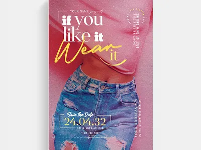 If You Like It Wear It Flyer Template