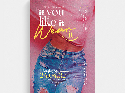 If You Like It Wear It Flyer Template