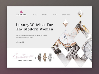 Luxury Watch Landing Page Concept branding concept design e commerce design e commerce website ecommerce fashion landing page luxury luxury brand ui ux ux ui ux design ux designer ux ui ux ui design ux ui mockup web web design