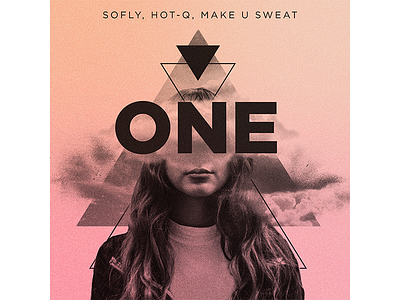 SINGLE | One cloud collage colors cover cover art cover design eletronic music single song spotify triangle