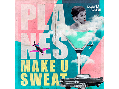 SINGLE | Planes blue car cloud collage colors cover drink models music pink planes single single cover song spotify