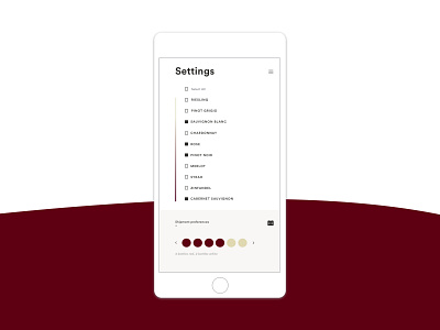 Daily UI 007 - Settings daily ui mobile settings ui ux whole foods whole foods market wine wine club