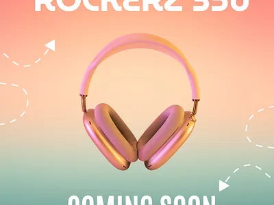 Product Launch Rockerz 350 canva dribble graphic design headphones product