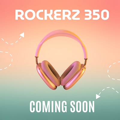 Product Launch Rockerz 350 canva dribble graphic design headphones product