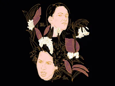 Broad City fan black broad city fan art gold illustration profile