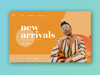 Fashion Website Landing Concept brand branding branding concept fashion graphic deisgn layoutdesign orange typography ui ux web webdesign website