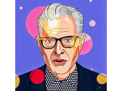 The Jazzy Jeff Goldblum actor color design first post illustration illustrator jazzy jeff goldblum mouse photoshop