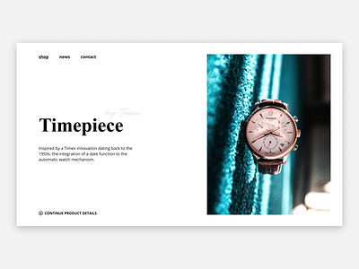 Minimal Watch Page clean custom design desktop digital figma layout minimal practicing product quote simple simplicity typography ui ui ux design watch web website whitespace