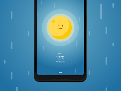 Wakey's Weather Forecast - Rainy alarm clock android cute forecast rainy vector wakey weather