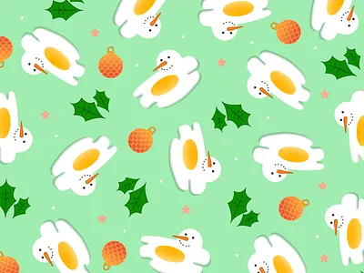 Eggmas Mood christmas colorful cute design egg eggmas funny illustration pastel pattern pink pun vector whimsical