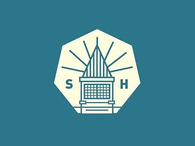 “Seven” school logo academic aqua badge school seven