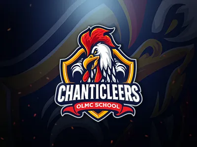 Chanticleers Logo Team angry animal baseball branding cartoon character esports footbal mascot rooster sport logo team
