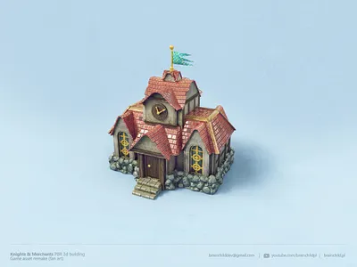 Knights & Merchants PBR model - (FAN ART) Game asset 3d 3d art 3d artist 3d game game art game asset low poly pbr substance painter texture zbrush