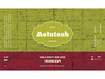 McIntosh Holiday Label alcohol branding branding design graphic design label packaging