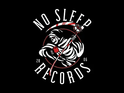 No Sleep Records apparel apparel design band band merch candy cane christmas clothing coffee design illustration merch no sleep no sleep records reaper shirt skeleton skull tee vector xmas