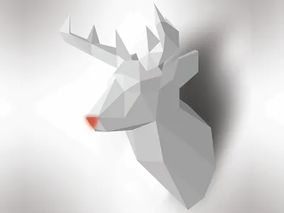 X-mas Card Illustration Rudolf 2018 christmas card deer illustration red nose