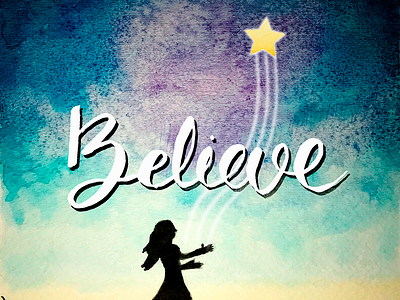 Belive illustration typography