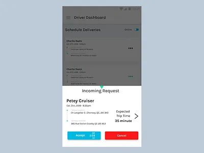 Incoming Request animation app character clean design flat icon ios logo mobile typography ui ux vector web website