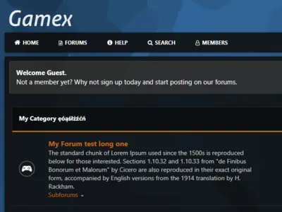 Game X MyBB theme design forum mybb