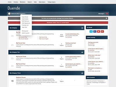 Duende MyBB theme design forum mybb