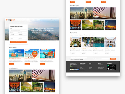 Pegipegi Design Concept flight booking hotel booking landing page travel website user experience user interface website concept