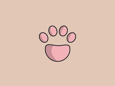 Paw animals art decor cat cat drawing cat illustration cat kitten cat love cat paw cats colours design drawing icon illustration logo paw paw print pink rose vector