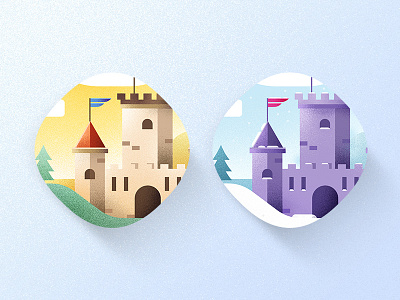 Sneak Preview 🏰 blue castle cold detail illustration mask preview sneak snow summer warm winter