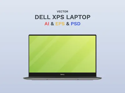 Vector Dell Laptop free freebie mock up psd showcase vector