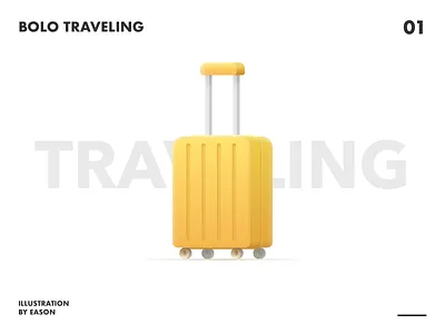 Bolo Traveling bag bolo daily design illustration orange suitcase travel