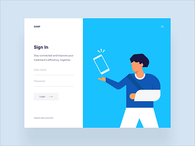 Healthcare App | Sign in app design illustration login patients phone sign in sign in form sign up vector website