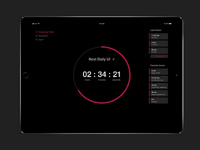 Daily UI #014 - Countdown Timer apple countdowntimer daily 100 daily ui daily ui 14 design dribbble ipad ipad pro sketch timer ui ui design user interface