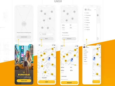 Taxi App IOS UI\UX platform app design design app figma taxi ui ui ux web ad