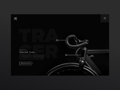 Tracer bike bike jersey black card design interaction race screen ui ui ux