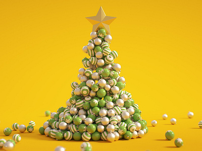 C4D Christmas Tree - Cinema 4D Tutorial (Free Project) baubles c4d christmas christmas template christmas tree cinema 4d decorations dynamics holidays merry christmas mograph motion graphics new year octane santa tutorial xmas xmas tree