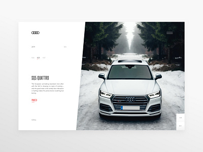 SQ5 audi car card design digital interaction post sq5 ui ux