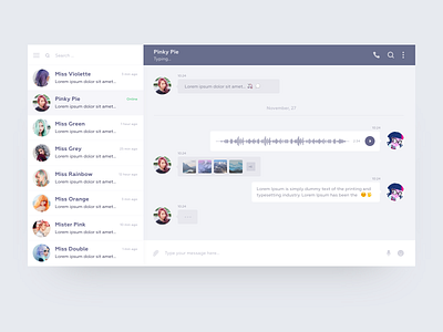 Daily UI Design Challenge #013 — Direct Messaging adobe xd app clean daily ui daily ui 013 design desktop messenger ui ux web