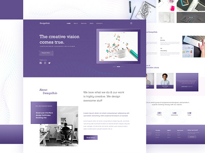 DesignHub-Landing Page 2018 best shot 2019 trend agence agency brand branding clean design dribbble best dribbble best shot dribble landingpage minimal typography ui uiux uiuxdesign ux web website