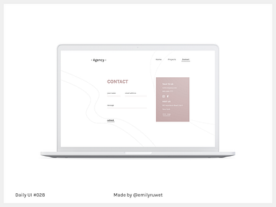 Dailyui 28 contact us dailyui macbook mockup sketch app uidesign uxdesign