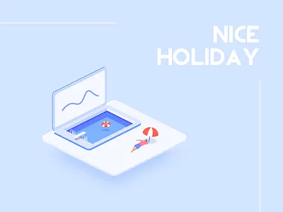 Nice holiday design holiday illustration swimming pool