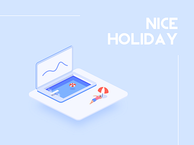 Nice holiday design holiday illustration swimming pool