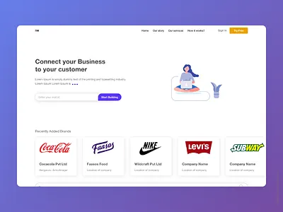 Landing Page brand brand locator business agency interaction design landingpagedesign