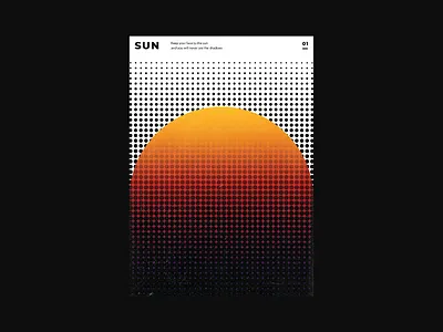 Sun abstract app art branding composition design flat geometric illustration layout lines minimal poster poster art poster design retro sun swiss typography vintage