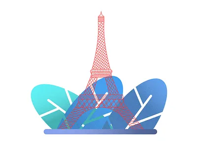 Eiffel Tower Design art blue colorful design creative design design design art eiffel tower eiffeltower europe fresh colors fresh design graphic design illustrator minimalist nature paris red red and blue tshirt unique design