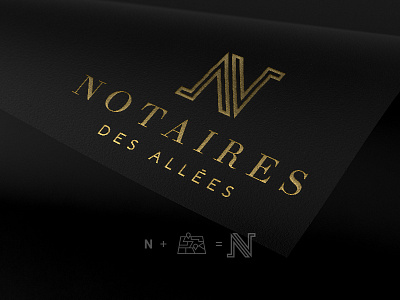 Notaires des Allées branding design logo n