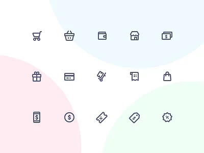 Jollycons - Ecommerce - Icon Set design system icon set icons jollycons outline rounded vector